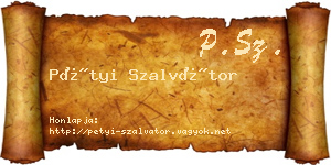 Pétyi Szalvátor névjegykártya